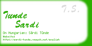 tunde sardi business card